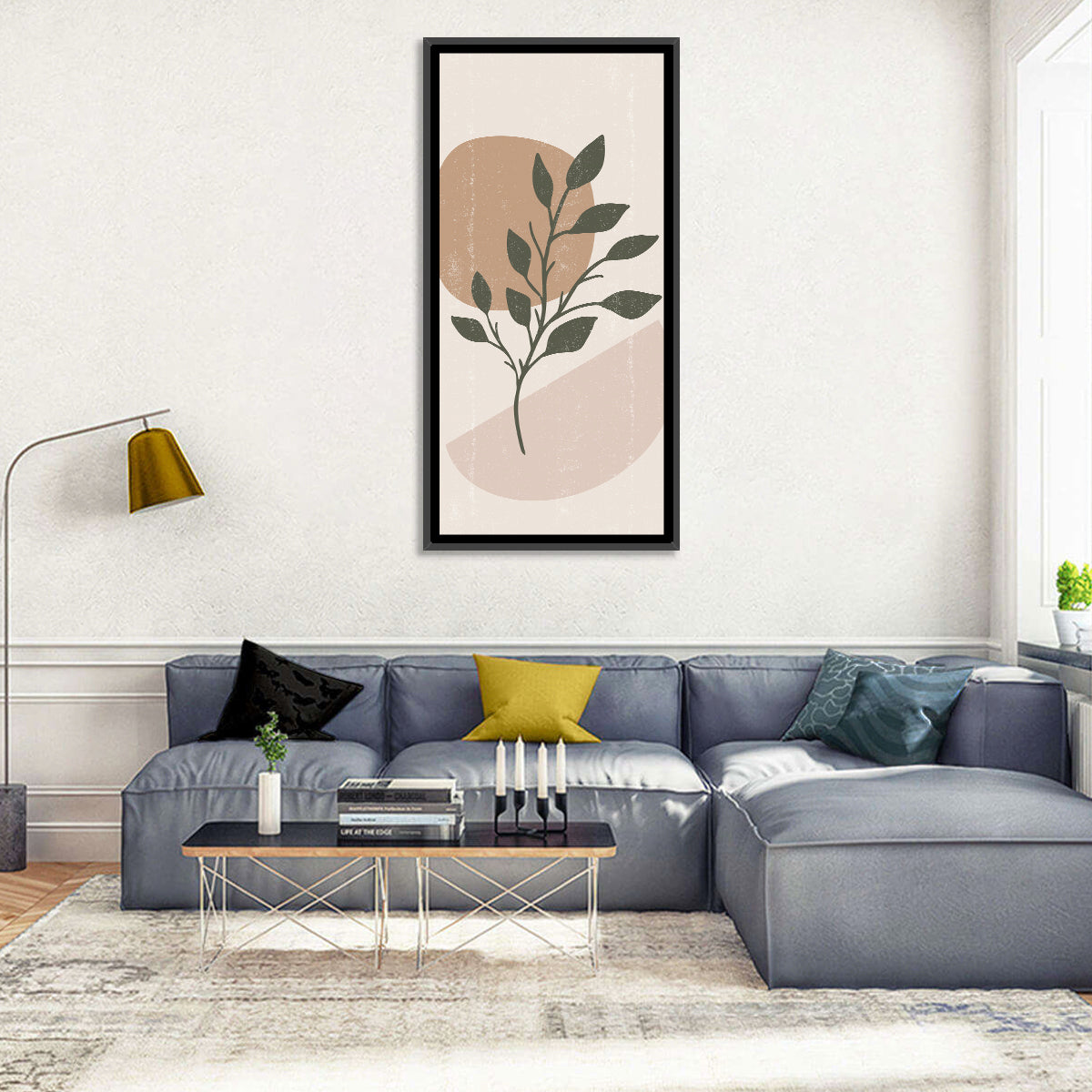 Boho Leaves Minimalist Wall Art