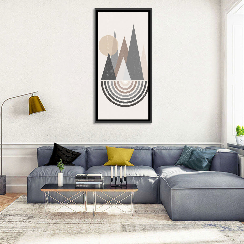 Minimalist Boho Pyramids Wall Art