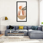 Geometric Mountain Sunset Wall Art
