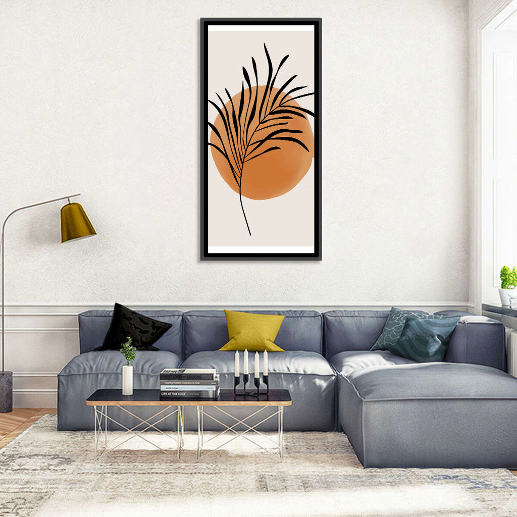 Long Palm Frond Minimalist Wall Art