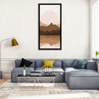 Layered Mountain Lake Sunset Wall Art