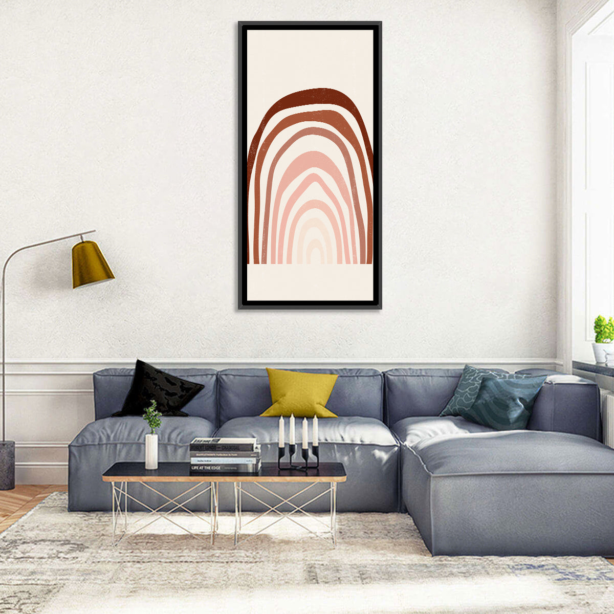 Rainbow Lines Minimalist Wall Art