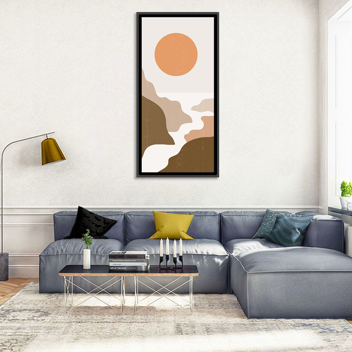 Sun Over Canyon River Wall Art