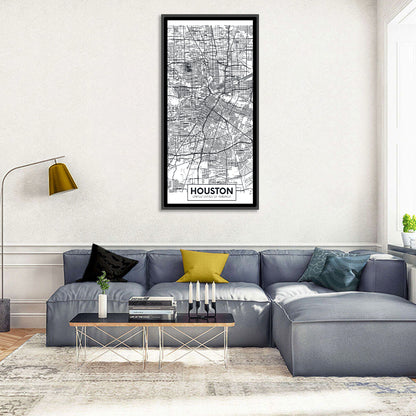 Houston City Map Wall Art