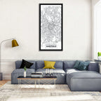 Sheffield Street Grid Map Wall Art