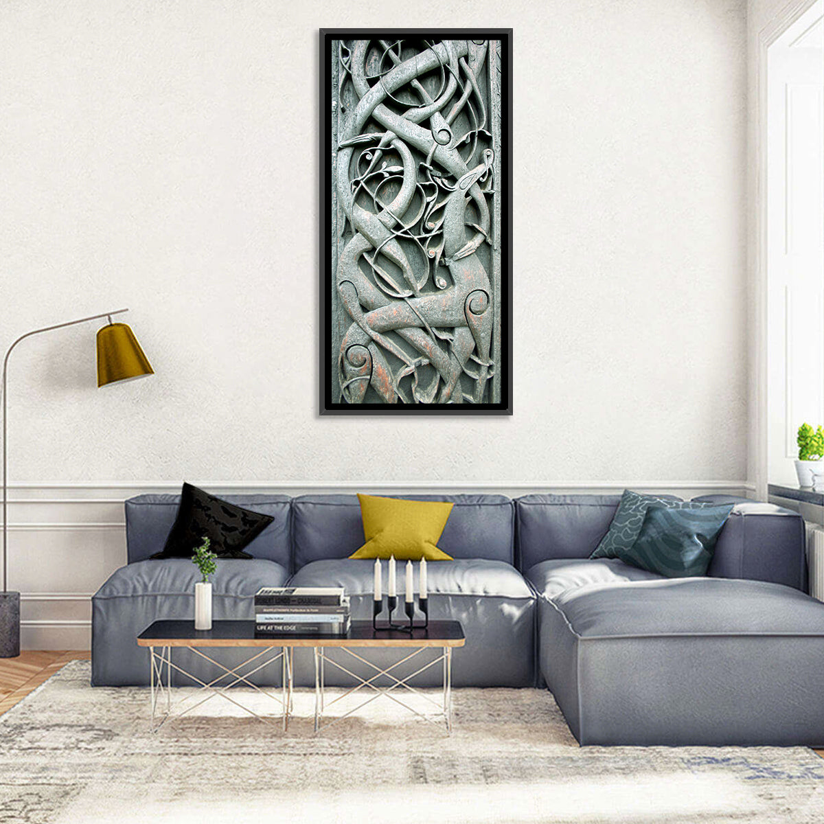 Norwegian Urnes Wood Carving Wall Art