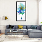 Ethereal Blue Watercolor Flower Wall Art