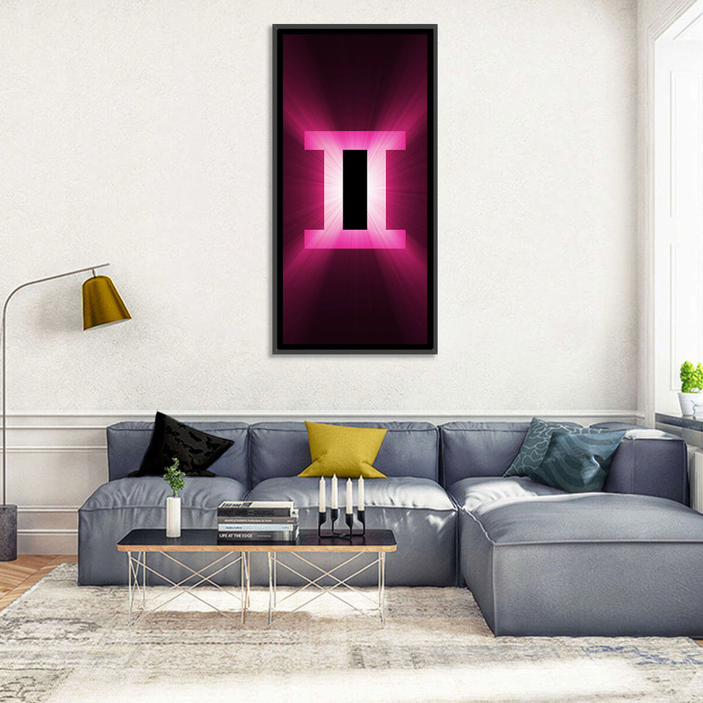 Radiant Gemini Symbol Wall Art