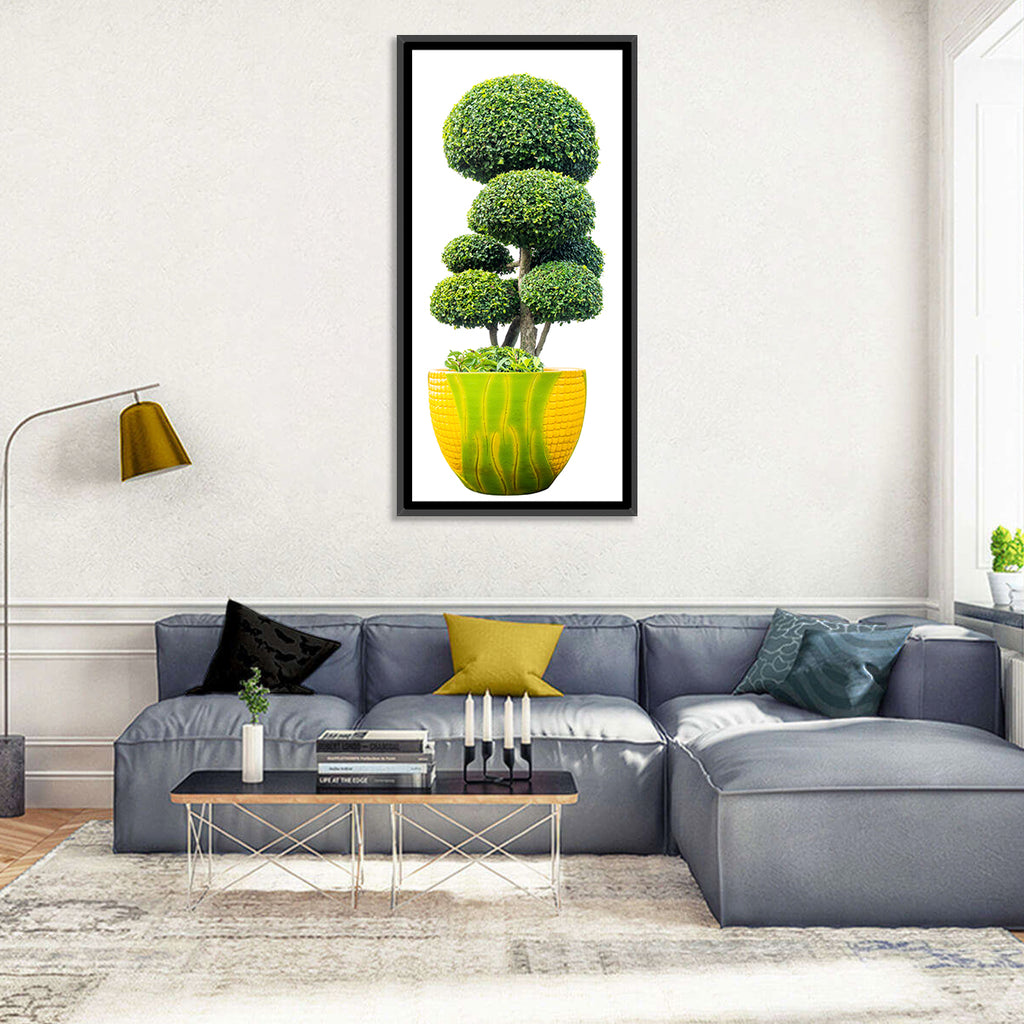 Bonsai Topiary in Yellow Lime Pot Wall Art