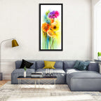 Gerbera Daisy Watercolor Bouquet Wall Art