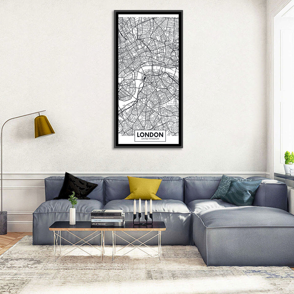 London Aerial Map Wall Art