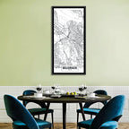 Minimalist Belgrade Map Wall Art