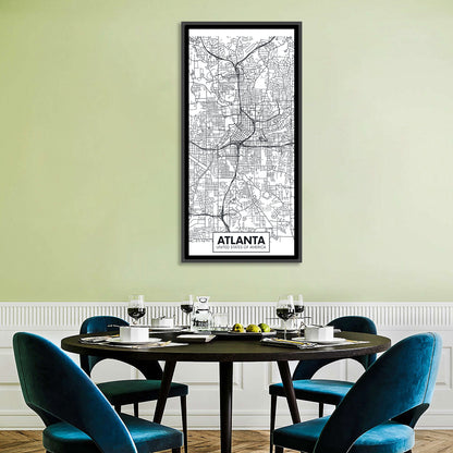 Atlanta City Map Wall Art