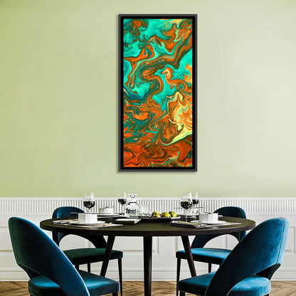 Blue Streams Abstract Wall Art