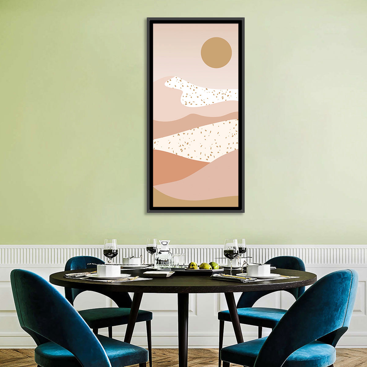 Terrazzo Desert Hills Wall Art in a room, portrait