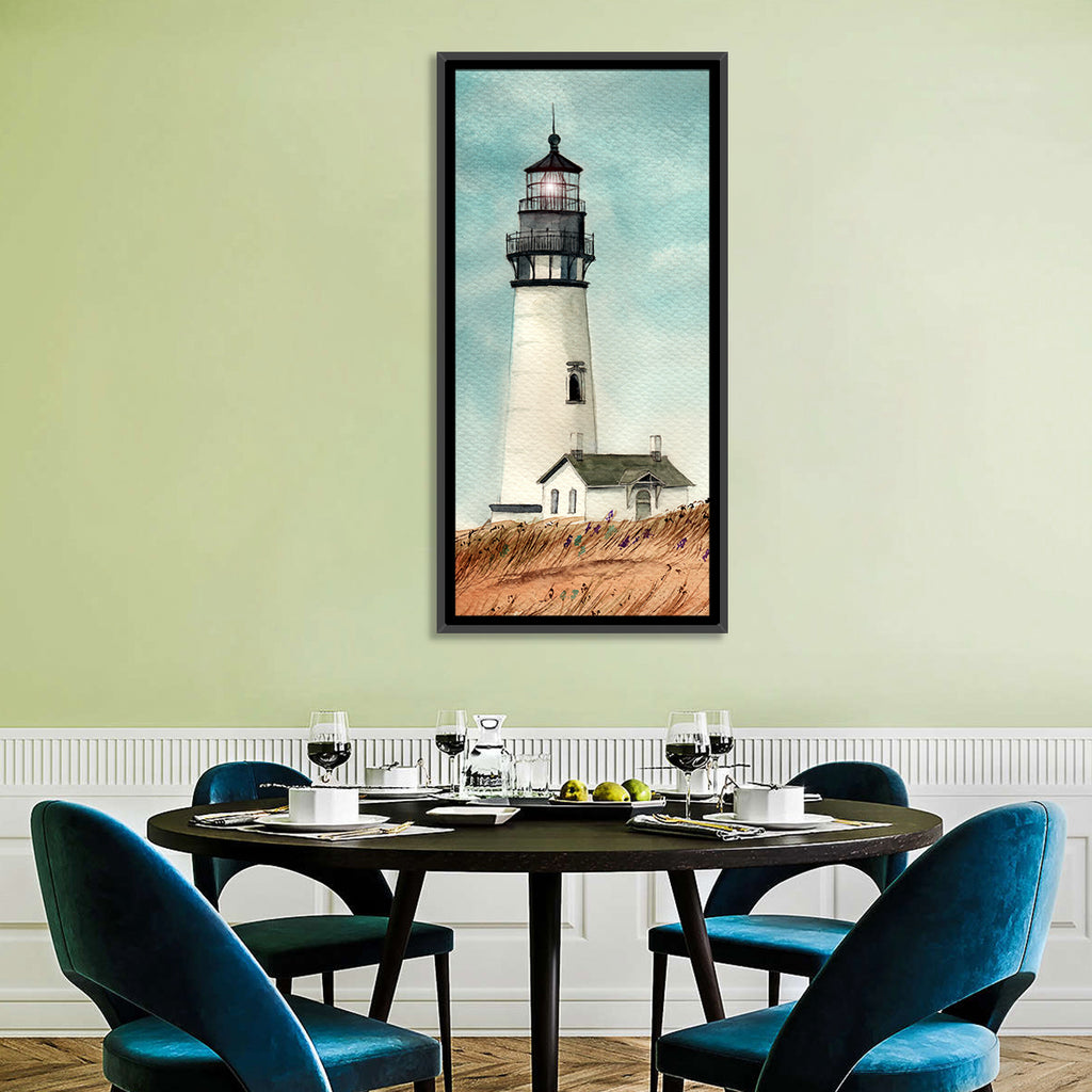 Lighthouse Over Grassy Dune Wall Art