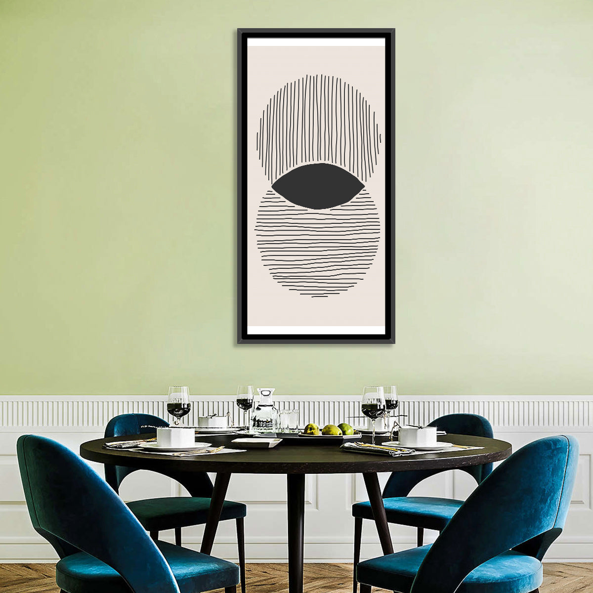 Boho Geometric Circles Wall Art