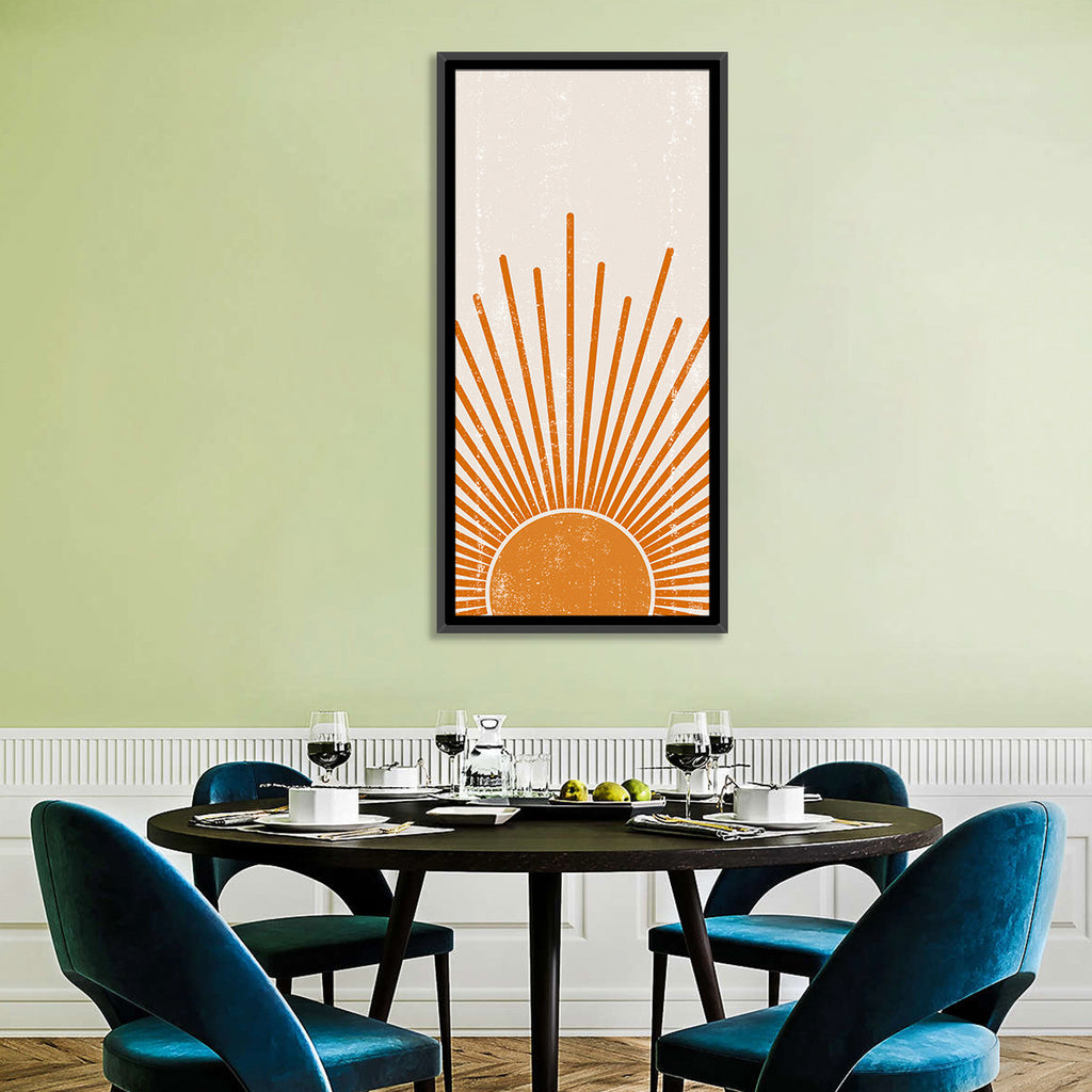 Warm Boho Sun Illustration Wall Art