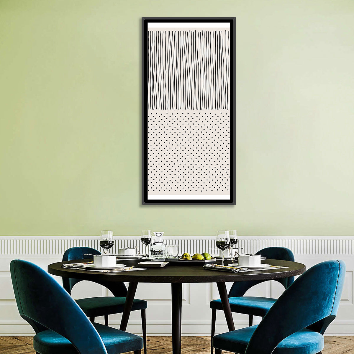 Minimalist Lines and Dots Wall Art