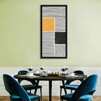 Beige and Yellow Grid Study Wall Art