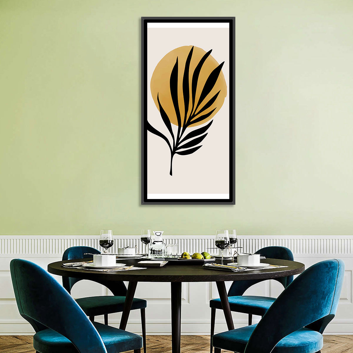 Shining Sun Palm Leaf Wall Art