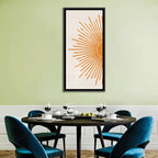 Orange Sunburst Minimalist Wall Art