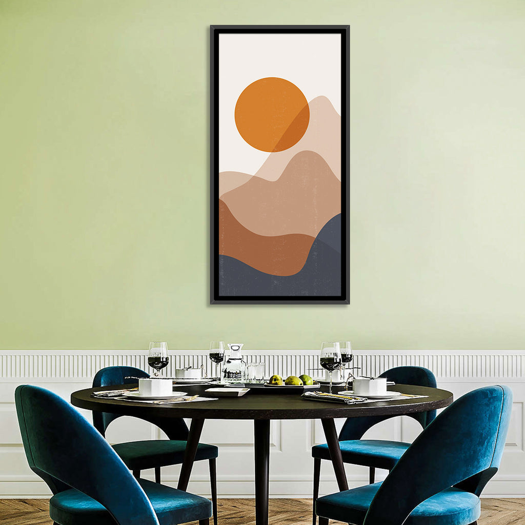 Layered Sunset Mountains Wall Art