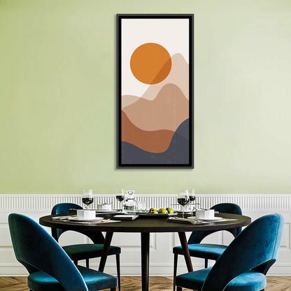 Sunset and Mountains Minimalist Wall Art