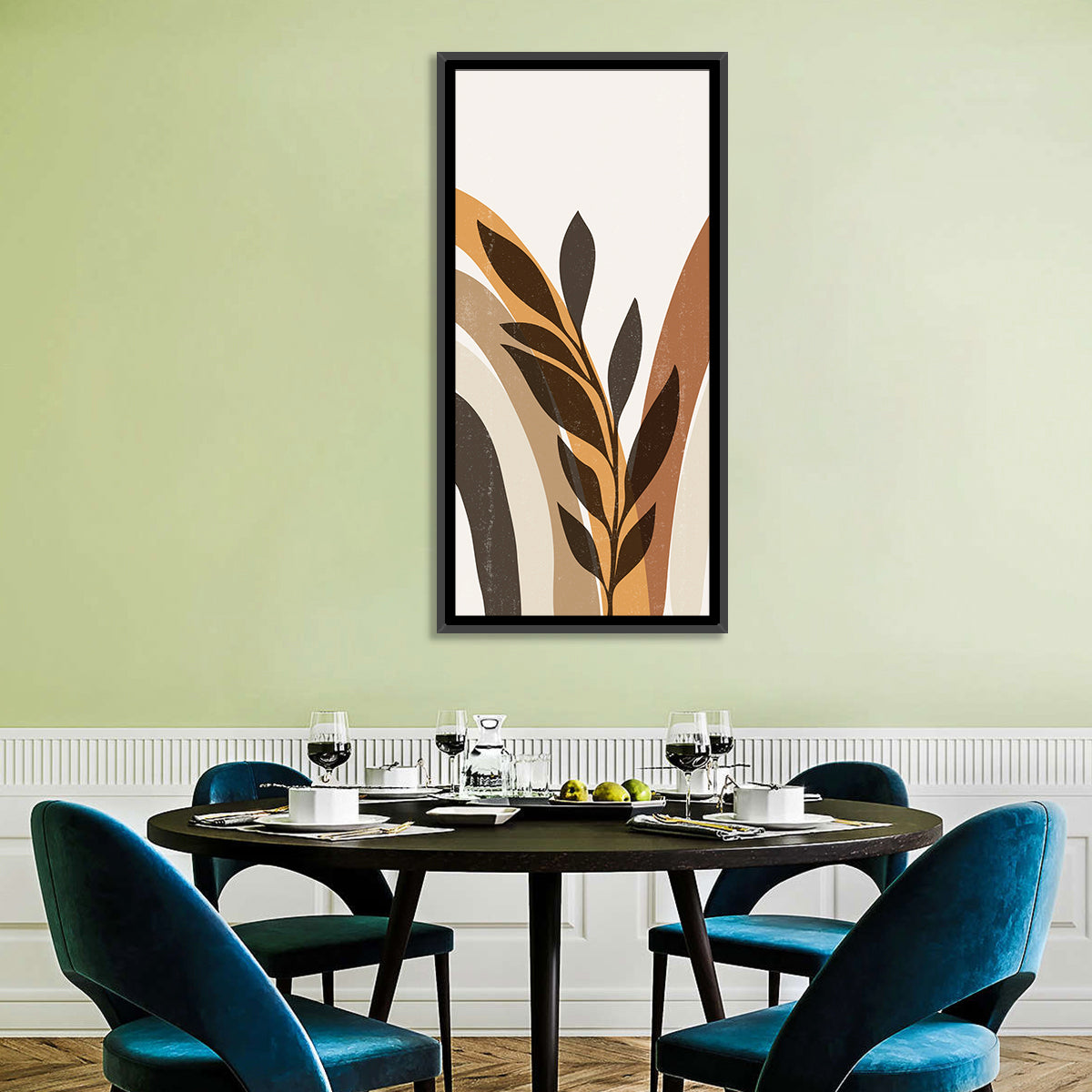 Tropical Boho Leaf Arches Wall Art