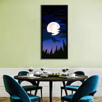 Dark Moon Over Forest Wall Art