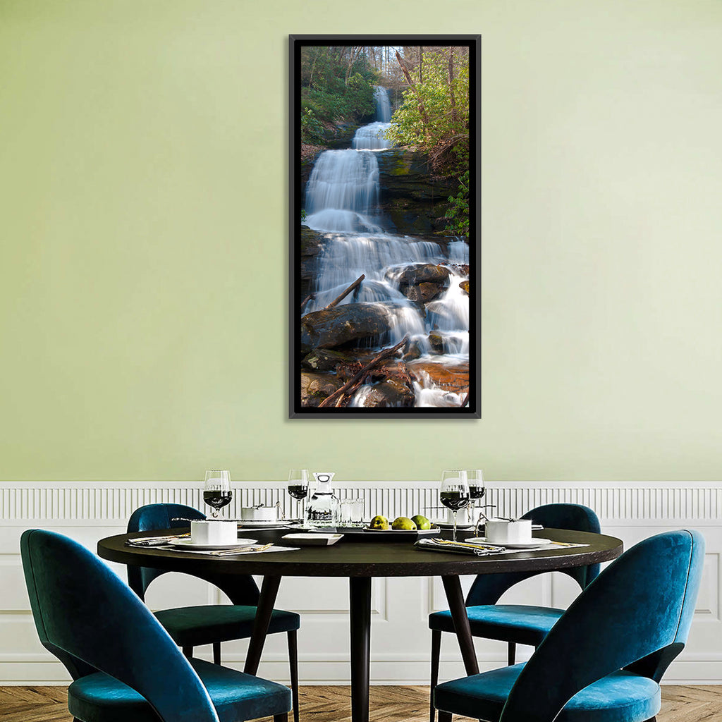 Desoto Falls Cascading Waterfall Wall Art