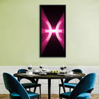 Magenta Pisces Symbol Wall Art