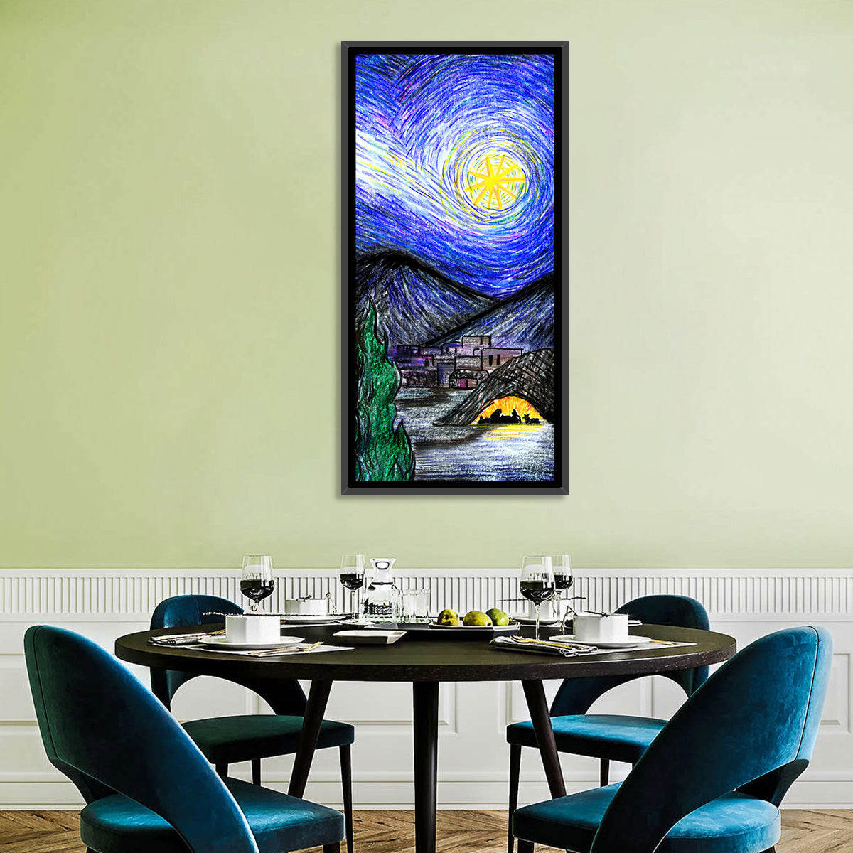 Starry Night Over Bethlehem Wall Art