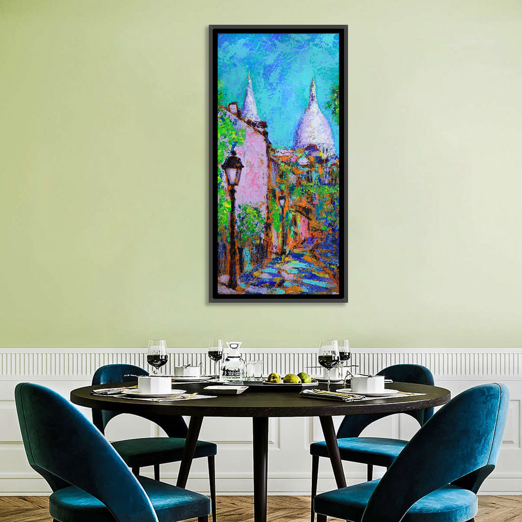 Montmartre Street with Sacre Coeur Dome Wall Art