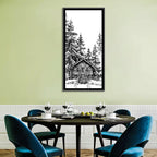 Log Cabin Sketch Wall Art