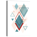 Scandinavian Overlapping Diamonds Wall Art