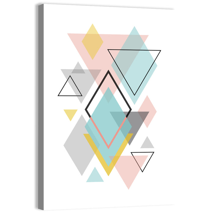 Scandinavian Geometric Study Wall Art as a canvas print
