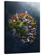Aerial View of Lake Kavicsos Island Wall Art