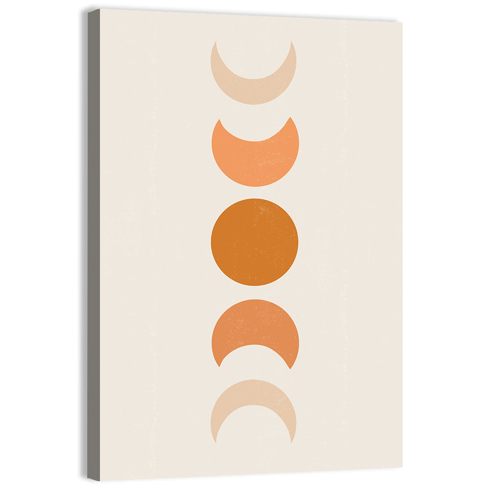 Textured Moon Phases Wall Art, canvas print, portrait