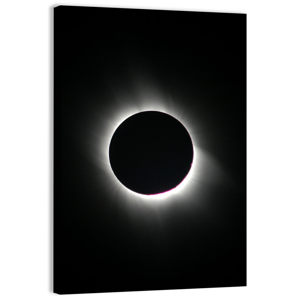 Centered Solar Eclipse Wall Art, canvas print, portrait