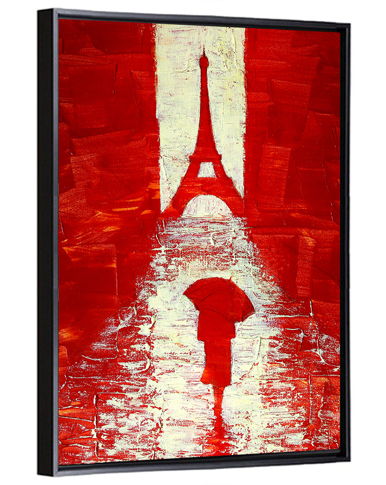 Rainy Paris Eiffel Tower Wall Art