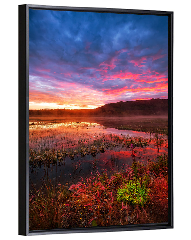 Fish Lake Yukon Sunset Wall Art