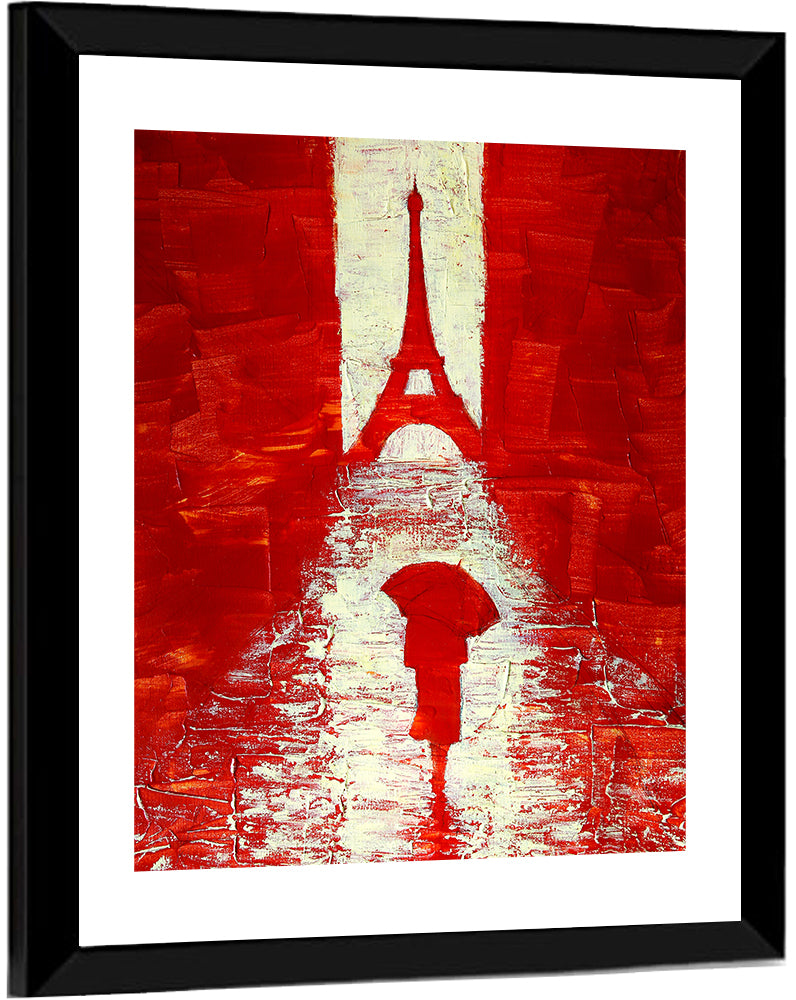 Rainy Paris Eiffel Tower Wall Art