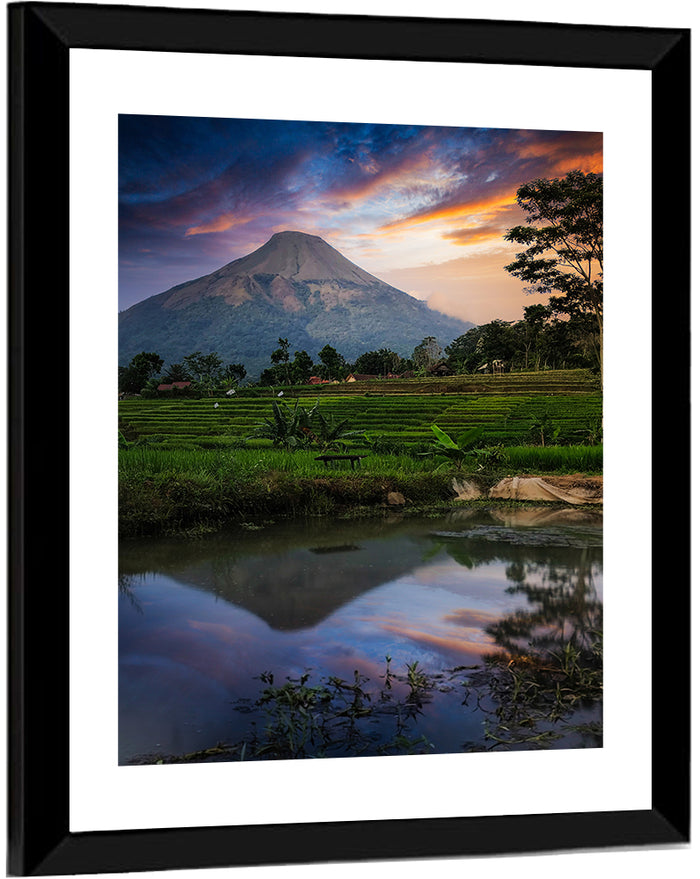 Mount Penanggungan Wall Art as a framed print