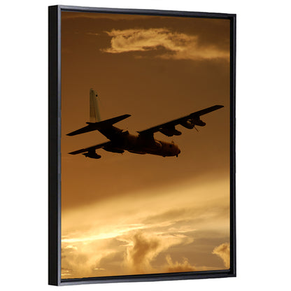 Military Freight Transport Plane Wall Art