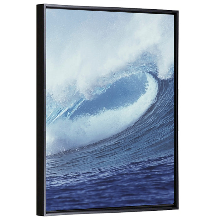 Powerful Breaking Wave Wall Art as a framed canvas