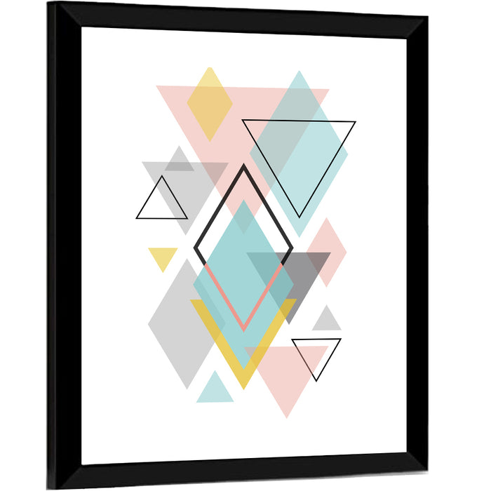 Scandinavian Geometric Study Wall Art as a framed print