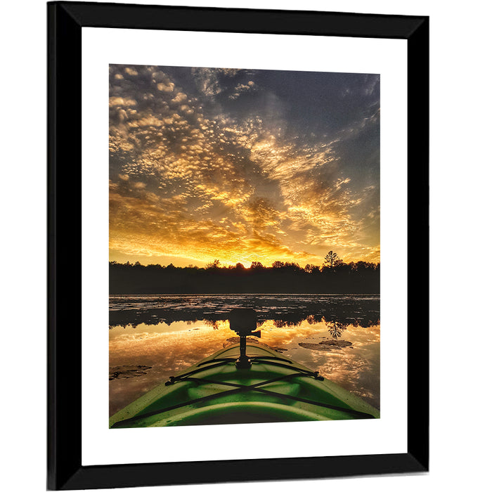 Beaver Dam Sunset, Canada Wall Art as a framed print