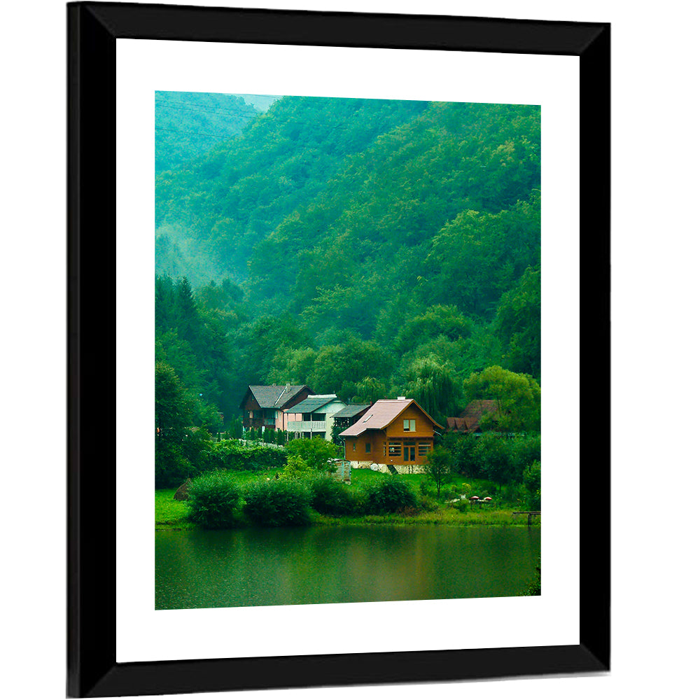 Mist Over Lake Tarnita Wall Art
