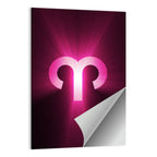 Radiant Aries Zodiac Emblem Wall Art